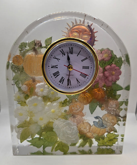 Halloween Pumpkin Arched Clock